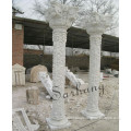 Decorative pattern marble stone roman column